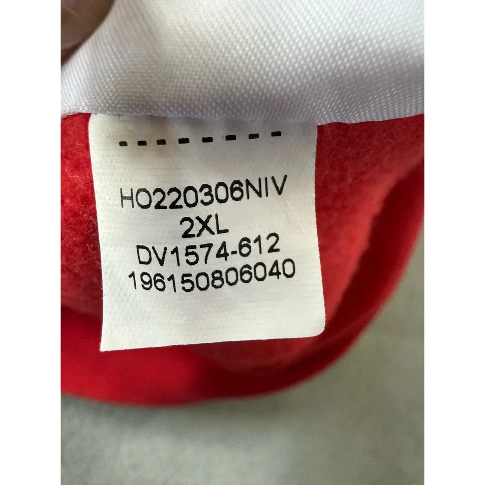 Jordan Brand Red Plaid Holiday Fleece Crew Sweatshirt Men's Size 2XL DV1574-612